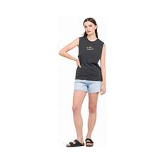 The Mad Hueys Women's Tiki Time Muscle Tank, Vintage Black, bcf_hi-res