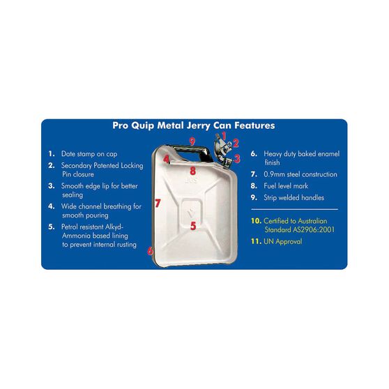 Metal Jerry Can Diesel 20 Litre Bcf