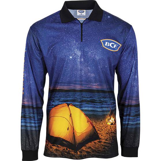 BCF Men’s Milky Way Fishing Shirt, Navy, bcf_hi-res