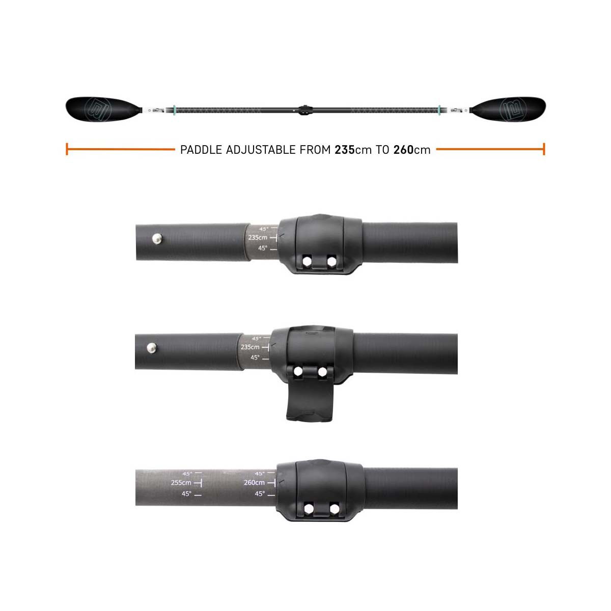 BOTE Adjustable Kayak Paddle 5 Piece BCF