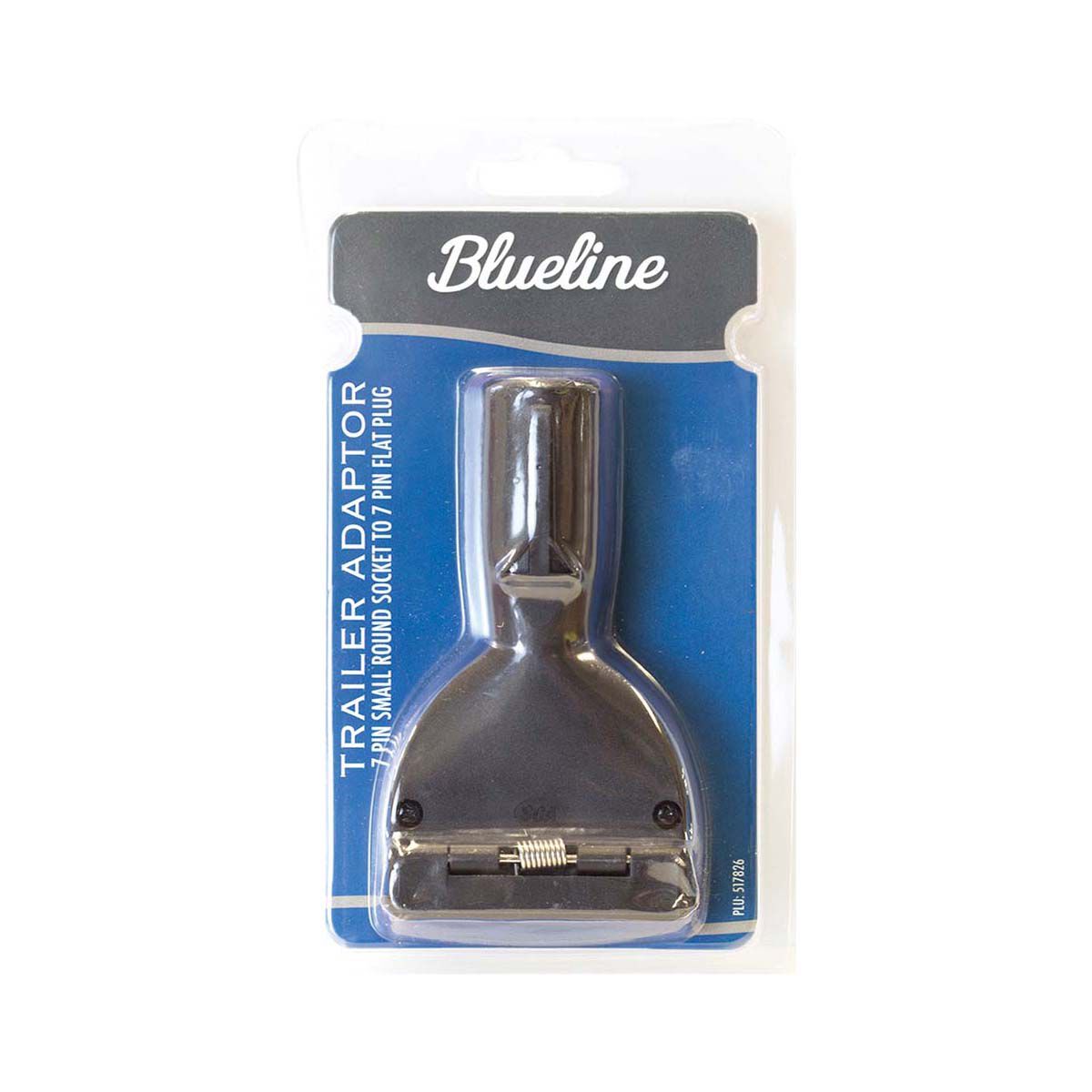 Blueline 7 Pin Trailer Adaptor - Small, Round Socket to Flat Plug, , bcf_hi-res