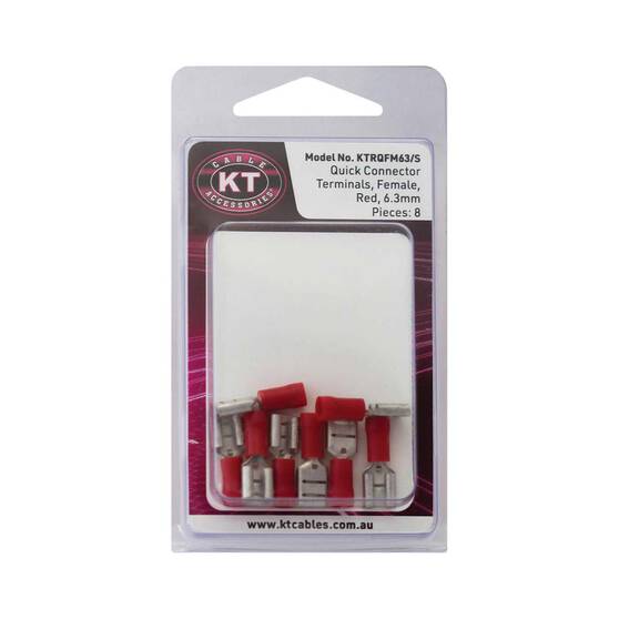 KT Cables Insulated Spade Terminal Red 2.5, , bcf_hi-res