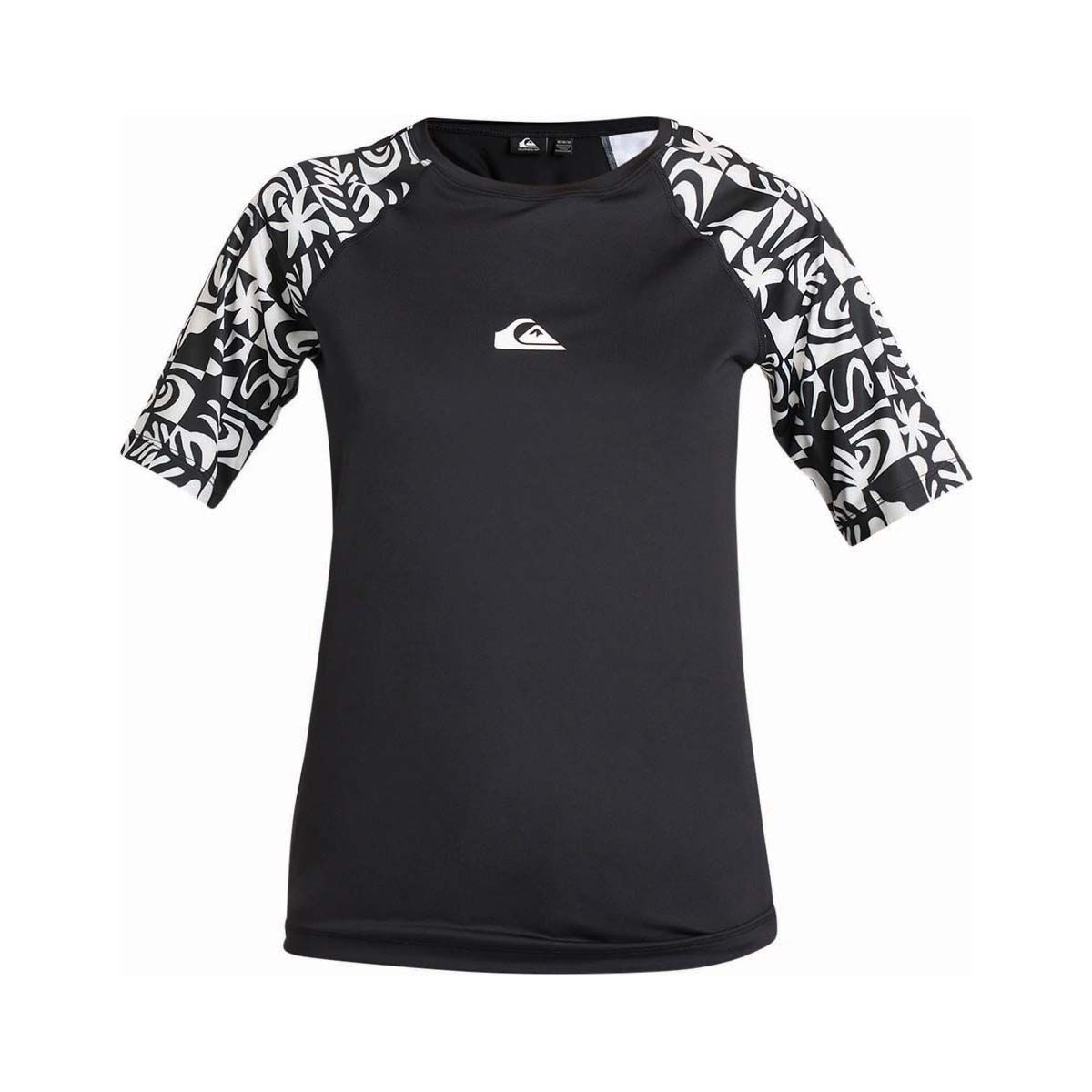 Quiksilver Women&rsquo;s Short Sleeve Rashie Black / Birch XS, Black / Birch, bcf_hi-res