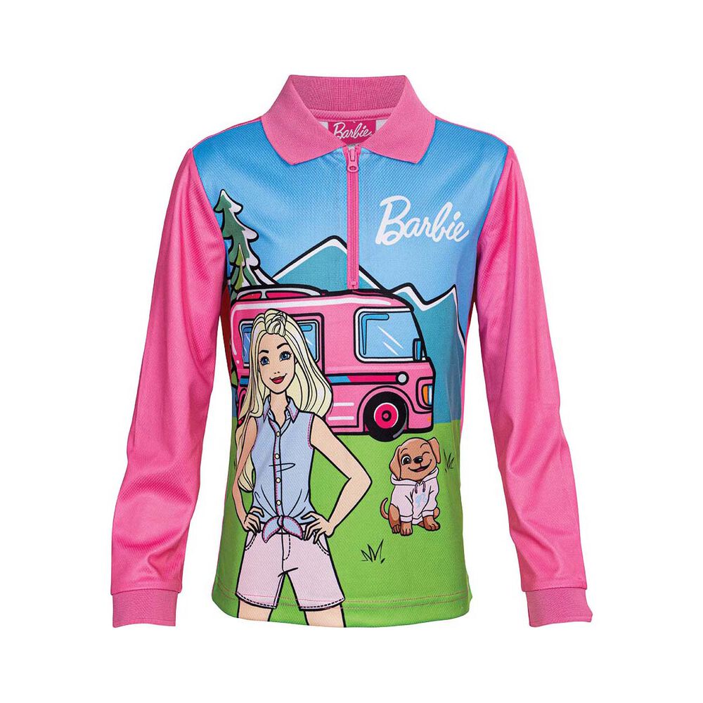 Barbie Kids' Sublimated Polo Pink 4
