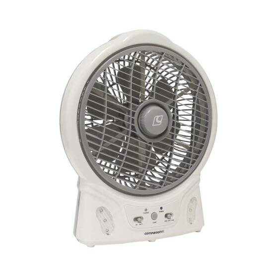 Companion 8in Rechargable Fan With LED Light, , bcf_hi-res