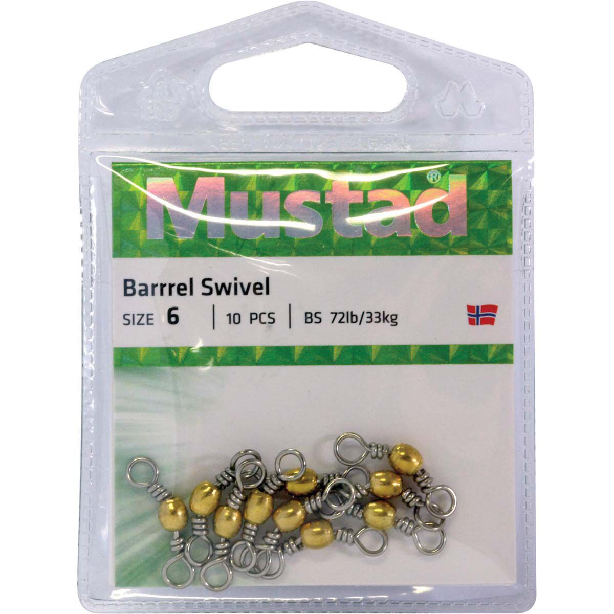 Mustad Barrel Brass Swivel, , bcf_hi-res
