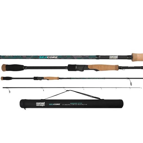 Nomad Seacore Inshore Travel Spinning Rod 7ft 6in 8-17LB (3 PIECE), , bcf_hi-res