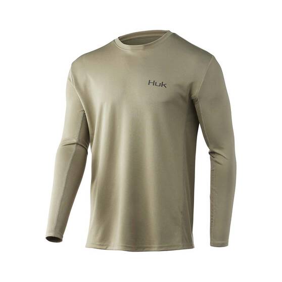 Huk Men's Icon X Long Sleeve Sublimated Polo, Overland Trek, bcf_hi-res
