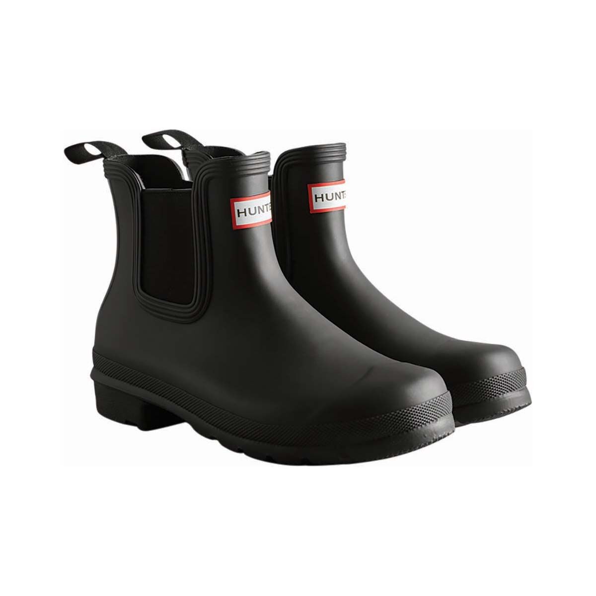 Hunter Women's Original Chelsea Tri-Colour Logo Gumboots Black 6 UK, Black, bcf_hi-res
