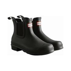 Hunter Women's Original Chelsea Tri-Colour Logo Gumboots Black 4 UK, Black, bcf_hi-res