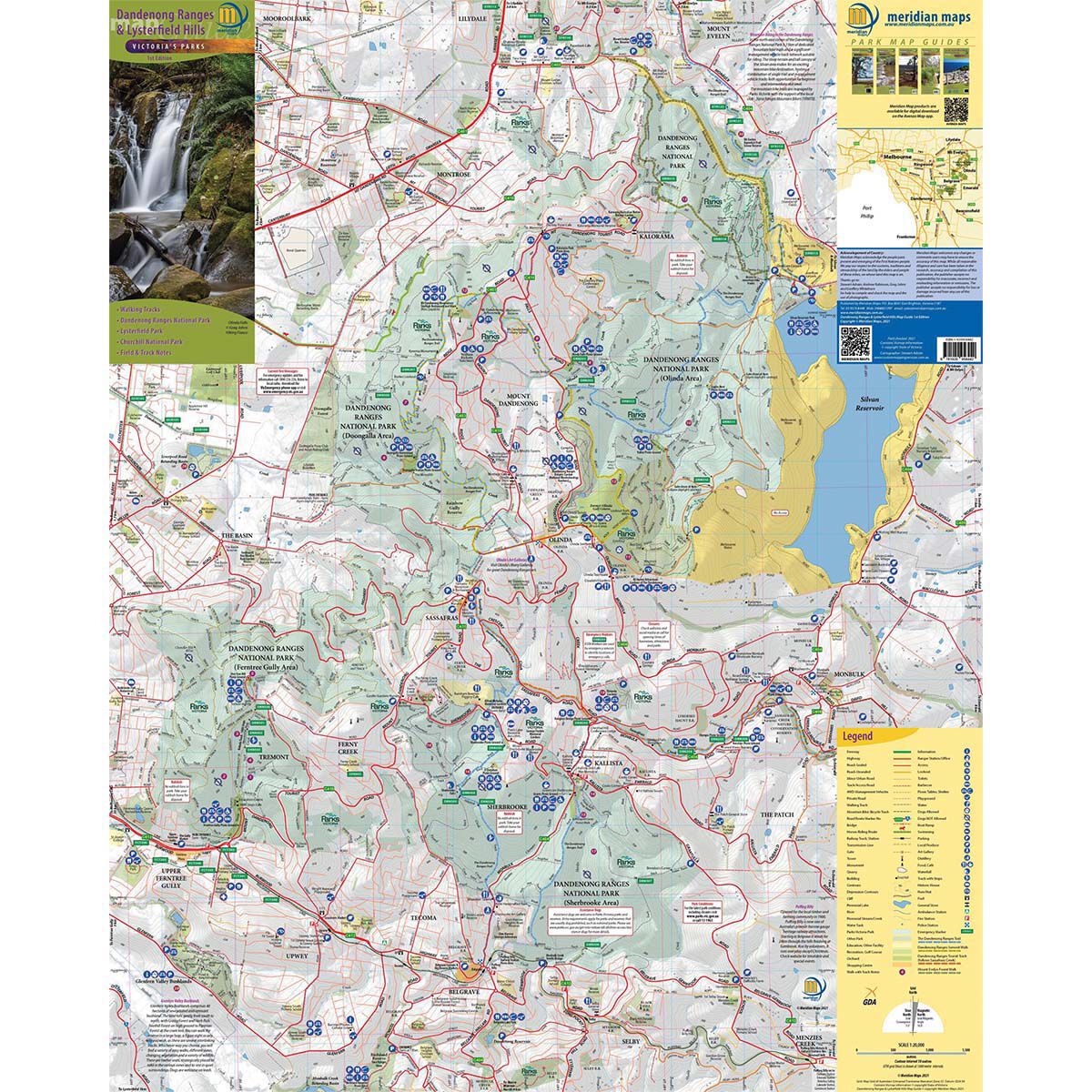 Meridian Maps Dandenong Ranges and Lysterfield Hills Map Guide, , bcf_hi-res