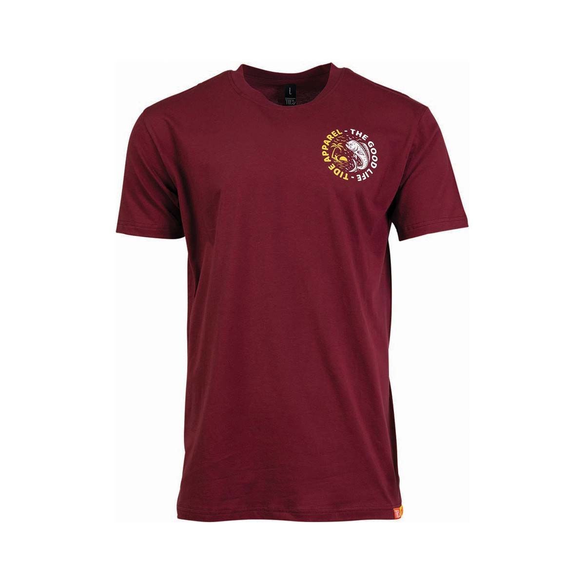 Tide Apparel XXXX Men's The Good Life Short Sleeve Tee, Maroon, bcf_hi-res