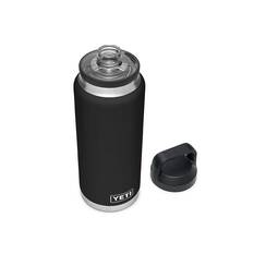YETI® Rambler® Bottle 36 oz (1065 ml) with Chug Cap Black, Black, bcf_hi-res