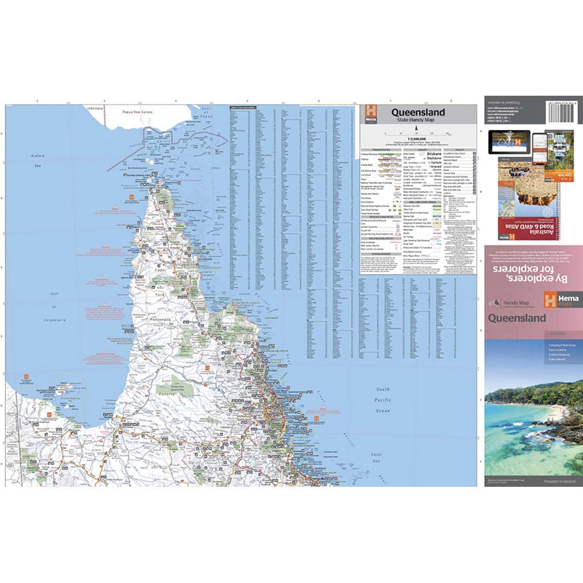 Hema Map Queensland Handy Map 15th Ed, , bcf_hi-res