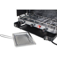 Wanderer LPG Portable 2 Burner Stove with Grill, , bcf_hi-res