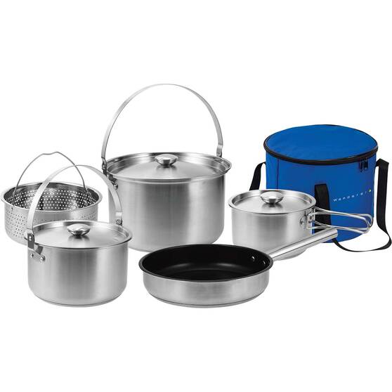 Wanderer Stainless Steel 6 Piece Pot Set, , bcf_hi-res