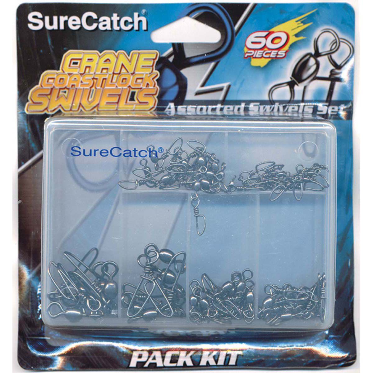 Surecatch Assorted Swivels 60 Pack, , bcf_hi-res
