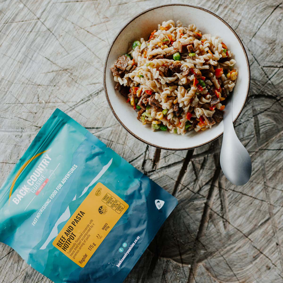 Back Country Cuisine Freeze Dried Beef & Pasta Hotpot 1 Serve, , bcf_hi-res