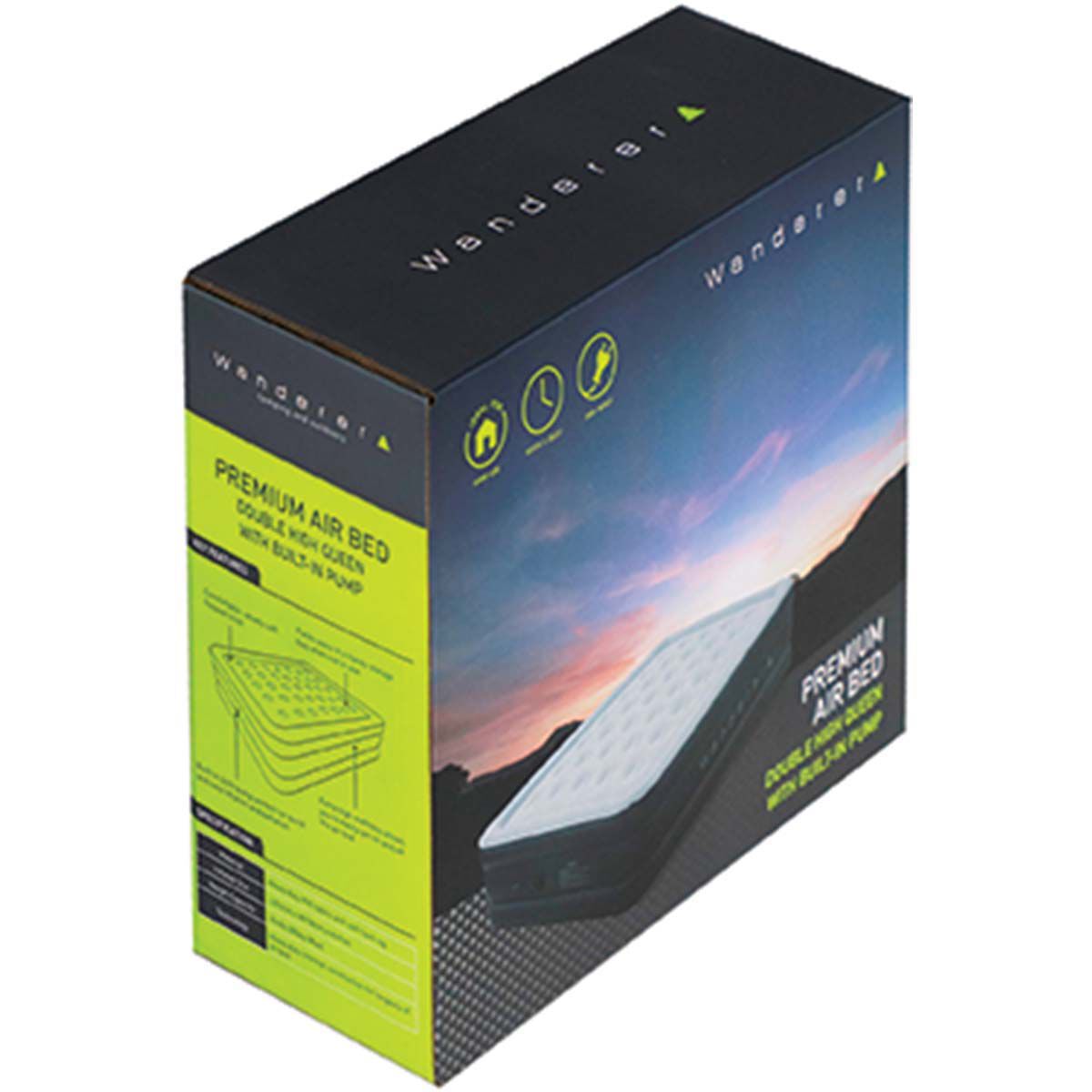 Wanderer Premium Double High Queen Air Bed with 240V Pump, , bcf_hi-res