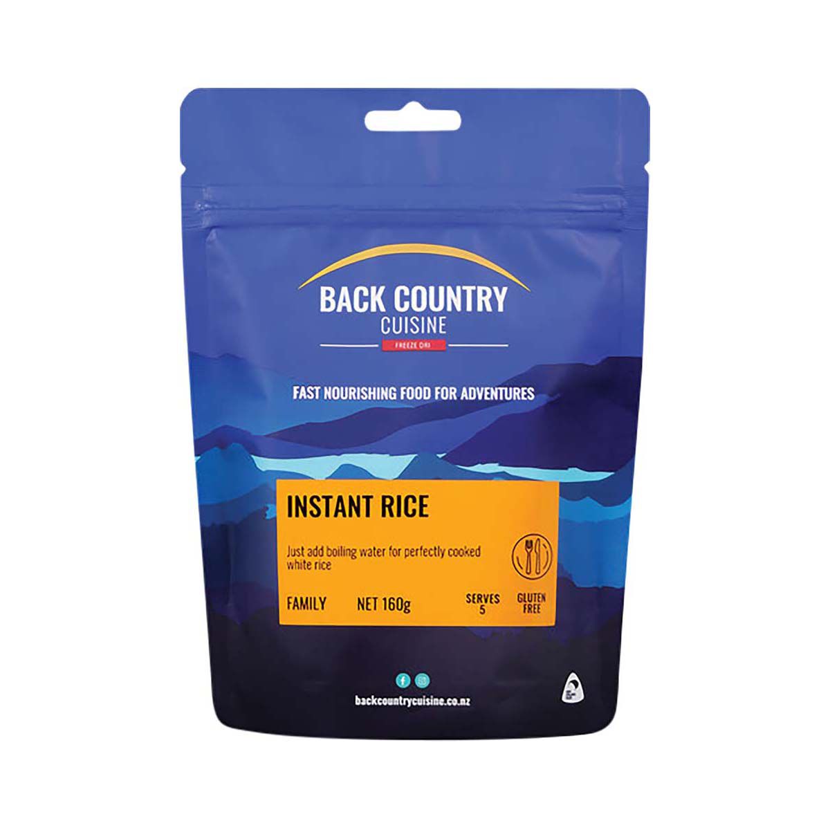 Back Country Cuisine Freeze Dried Instant Rice 5 Side Serves, , bcf_hi-res