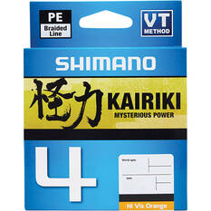 Shimano Kairiki 4 PE Braid Line Orange 300m, , bcf_hi-res