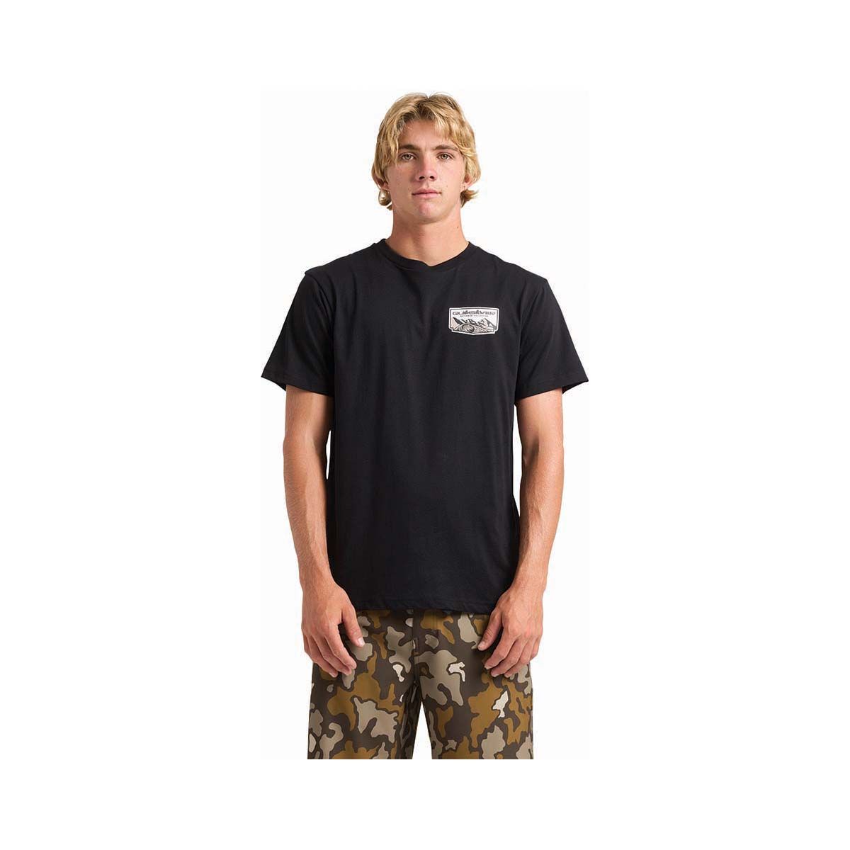 Quiksilver Men&rsquo;s Ground Swells Short Sleeve Tee, Black, bcf_hi-res