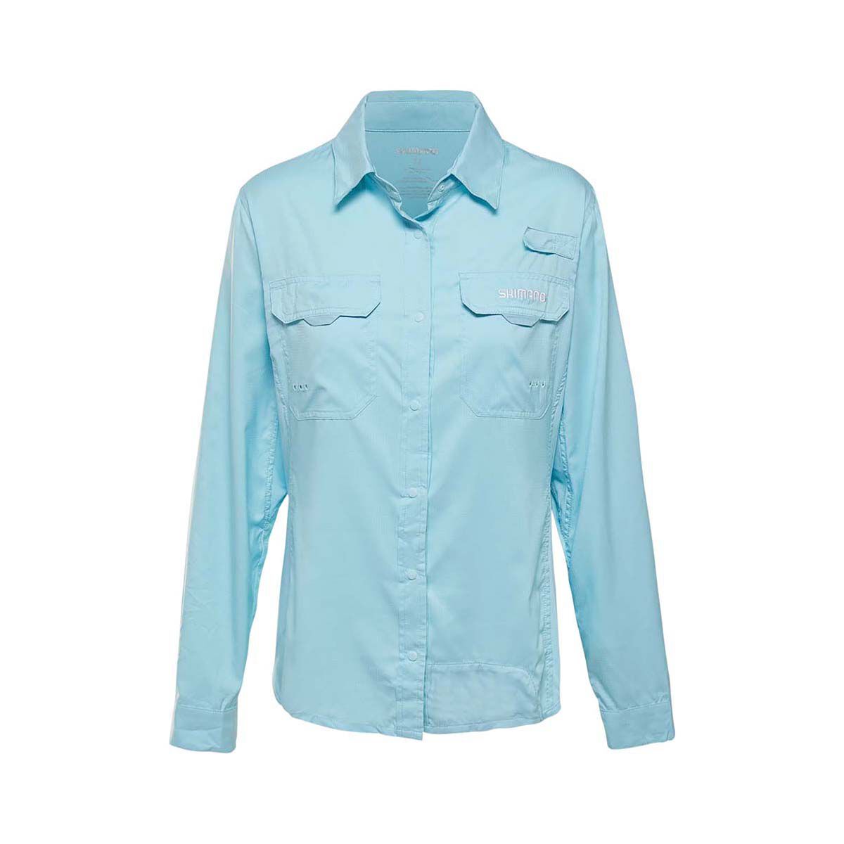 Shimano Women's Vented Fishing Shirt, Aqua, bcf_hi-res