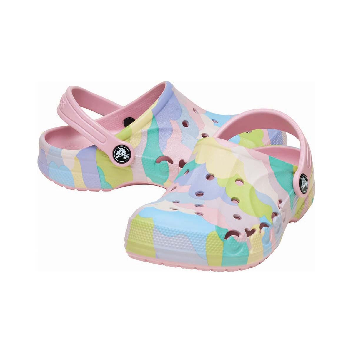 Crocs Kids' Baya Seasonal Printed Clogs, Petal Pink, bcf_hi-res