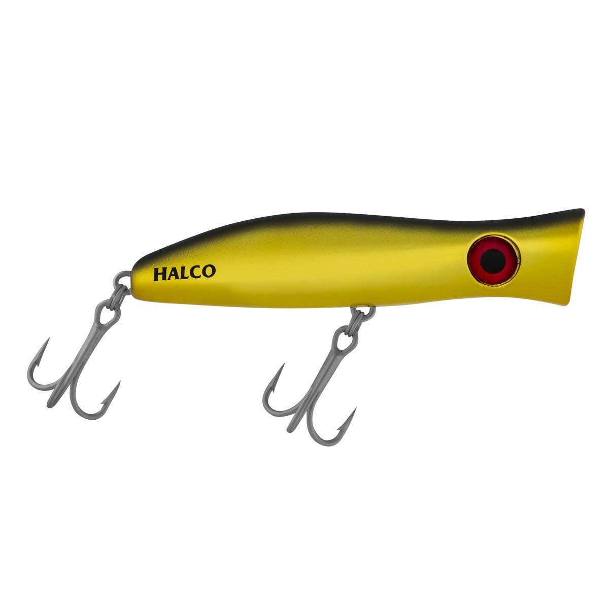 Halco Roosta Popper Surface Lure 105mm Chrome Gold Black, Chrome Gold Black, bcf_hi-res