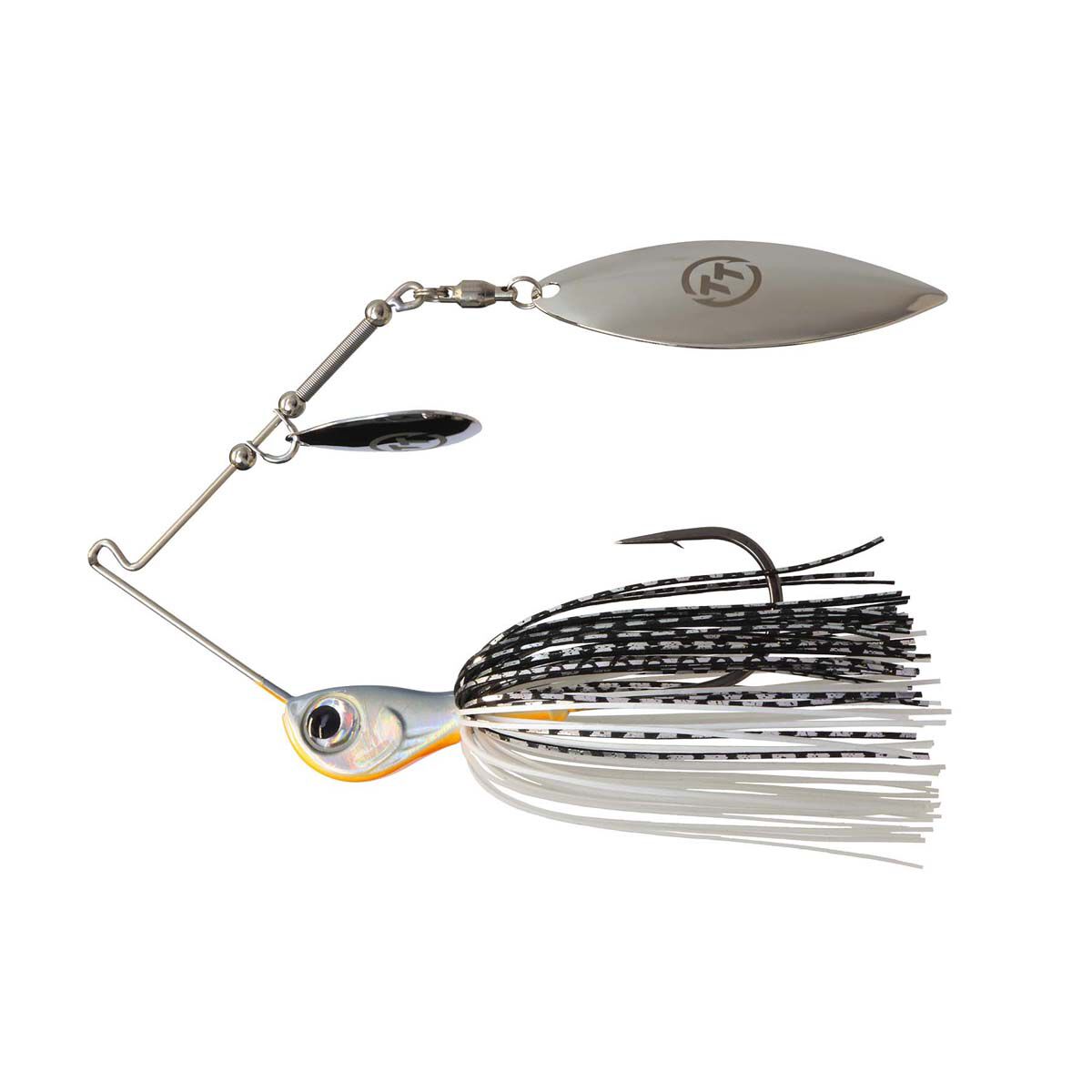 TT Fishing Tornado+ Tandem Spinnerbait Lure 1/2oz White Night, White Night, bcf_hi-res