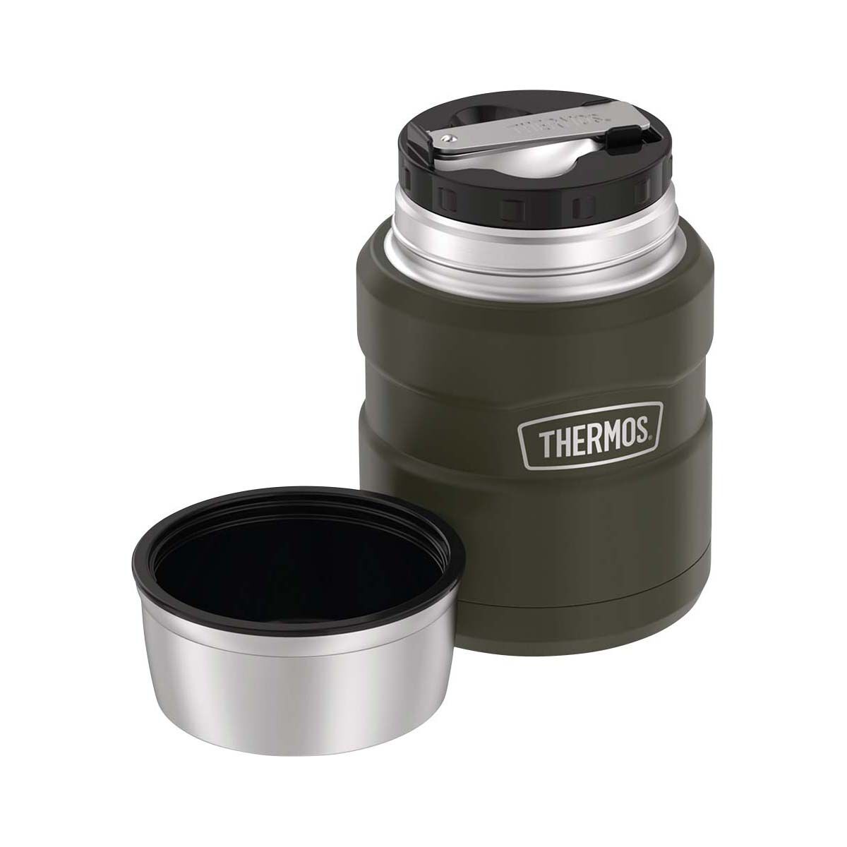 Thermos King Vacuum Insulated Food Jar 470ml Matte Army BCF