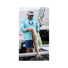 Huk Men’s Icon Performance Hooded Fishing Shirt, Marine Blue, bcf_hi-res