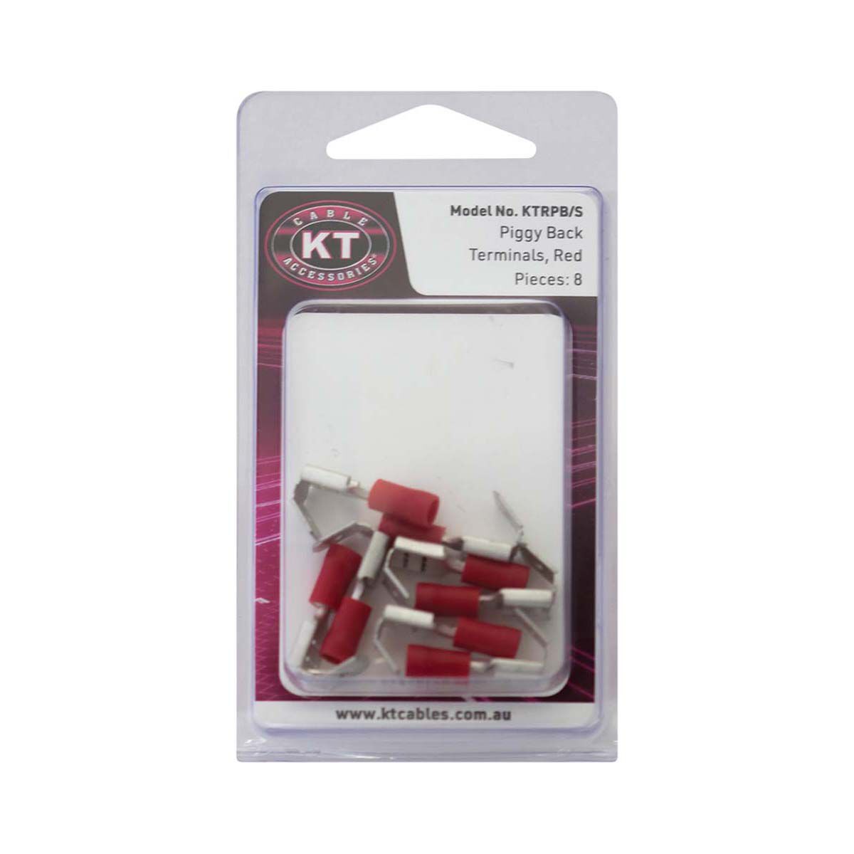 KT Cables Insulated Piggyback Terminal Red 2.5, , bcf_hi-res