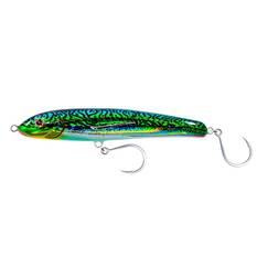 Nomad Riptide Fast Sinking Stickbait Lure 105mm Silver Green Mackerel, Silver Green Mackerel, bcf_hi-res