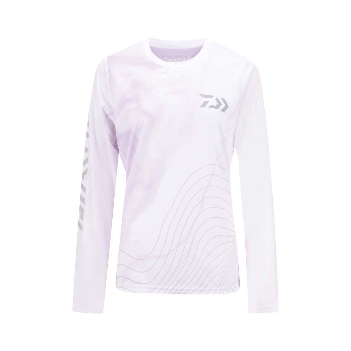 Daiwa Women's White & Pink Crew Fishing Shirt, , bcf_hi-res