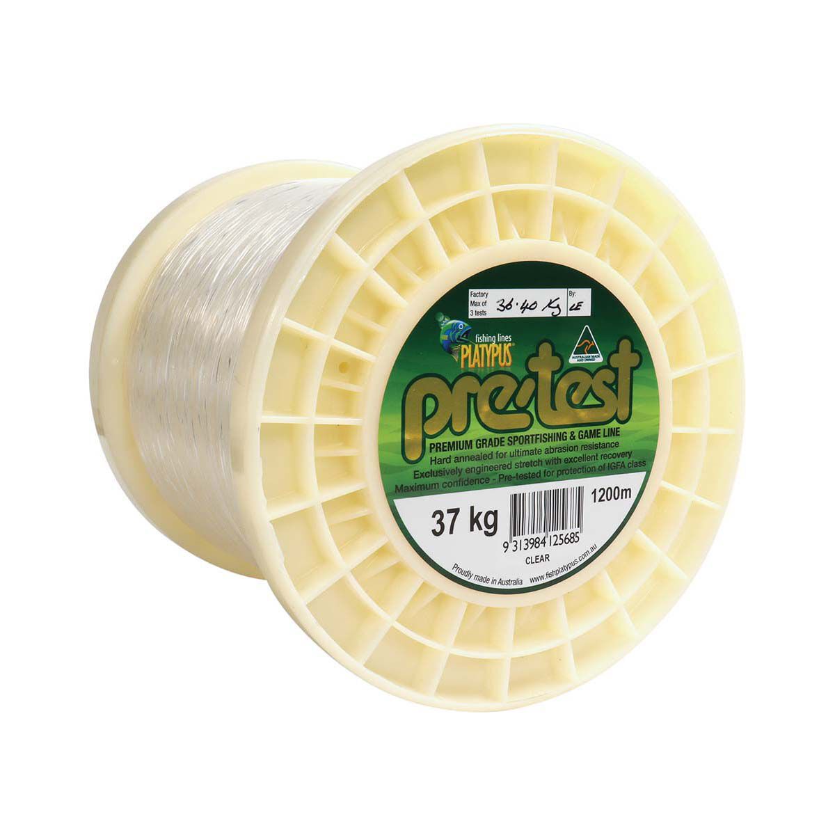 Platypus Pretest Mono Line 1200m Clear 10kg, Clear, bcf_hi-res