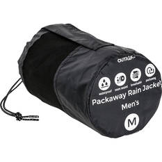 OUTRAK Men's Packaway Rain Jacket, Black, bcf_hi-res
