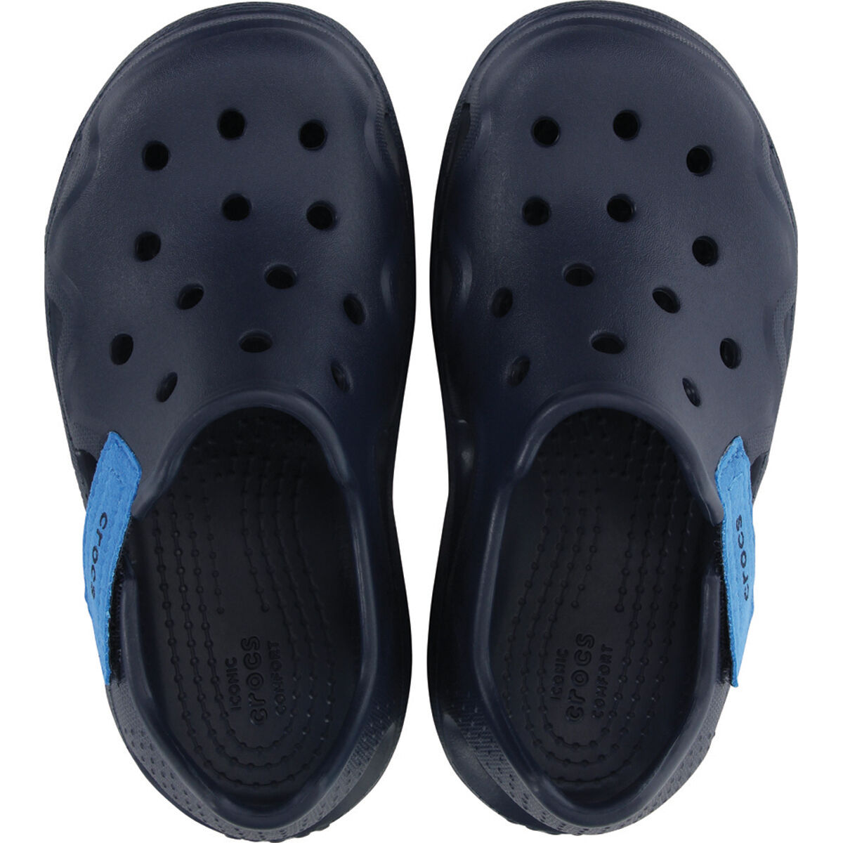 Crocs Kids Swiftwater Wave Graphic Kids Navy Clogs Sandals