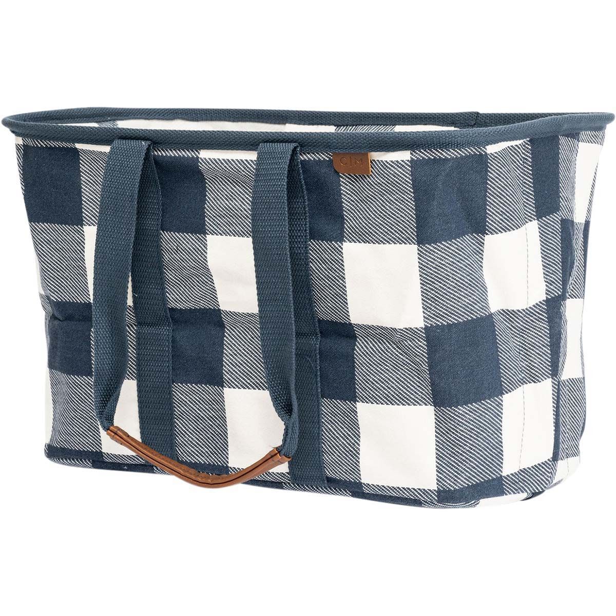 Clevermade Luxe Laundry Tote Navy, Navy, bcf_hi-res