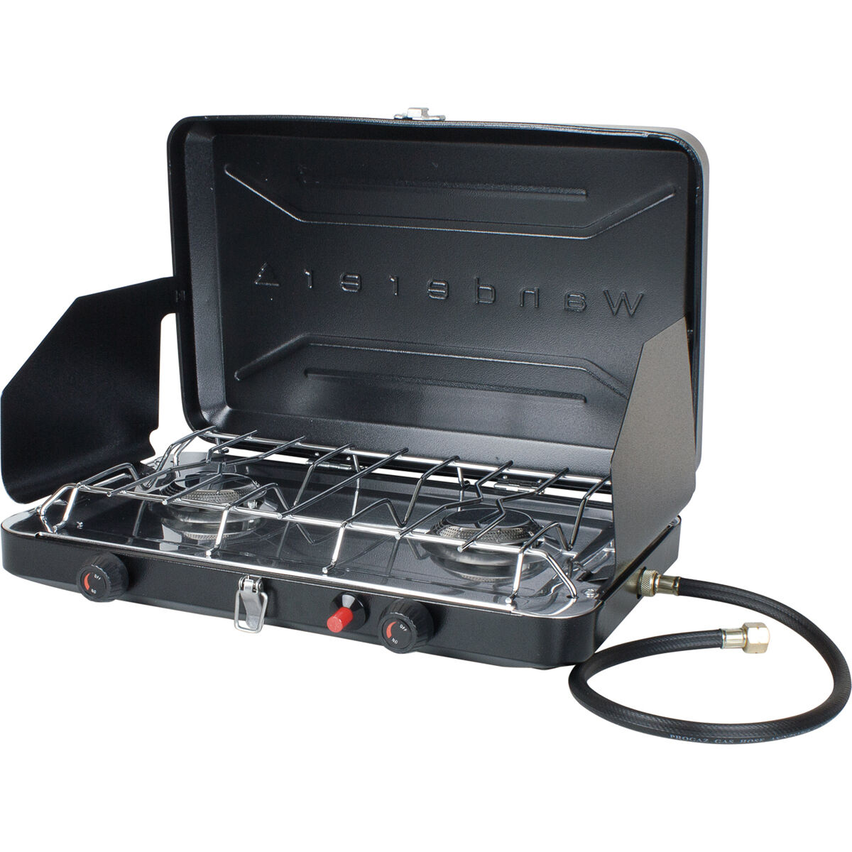 Wanderer LPG Portable Stove with Drip Tray - 2 Burner, , bcf_hi-res