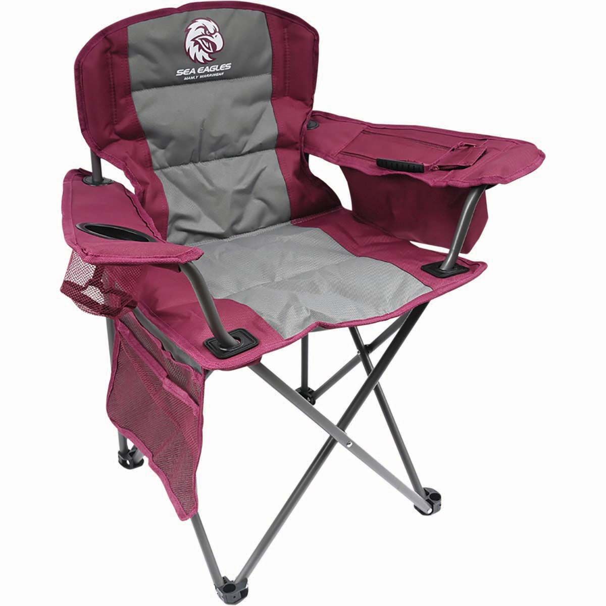 NRL Manly Sea Eagles Kids Camp Chair 70kg, , bcf_hi-res