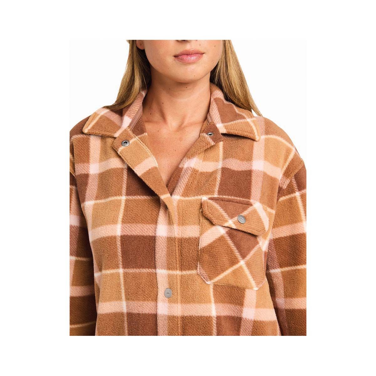 Quiksilver Women&rsquo;s Camp Queen Polar Fleece Shirt, Acorn, bcf_hi-res