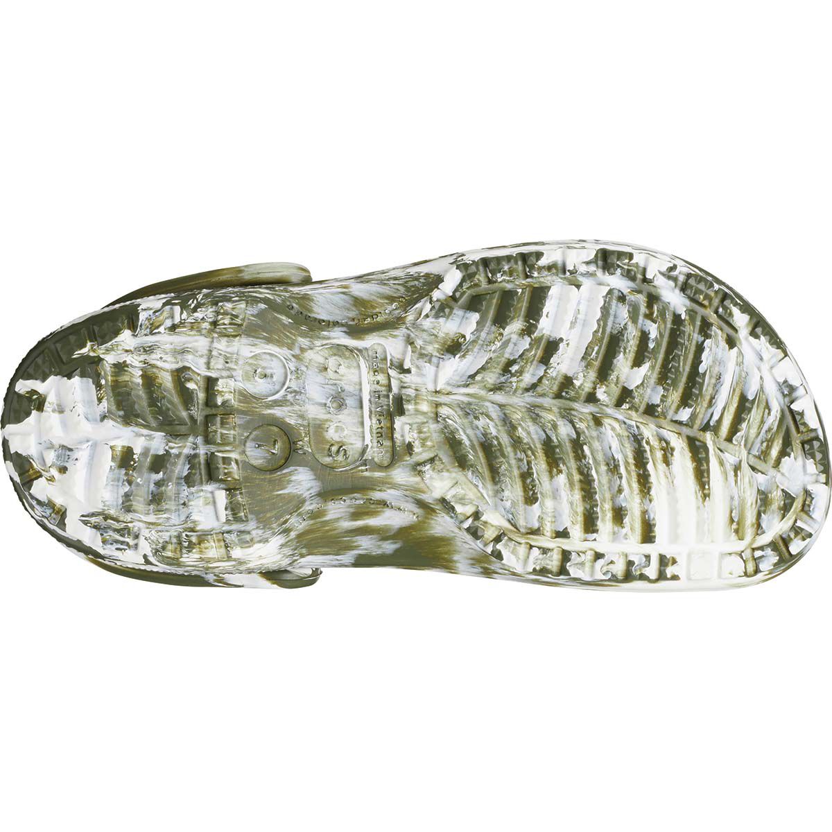 Crocs Unisex Baya Marble Clogs, Army, bcf_hi-res