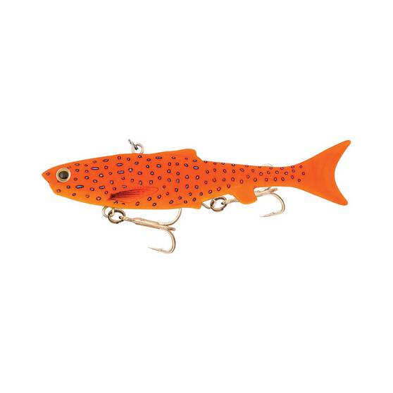 Samaki Vibelicious Thumper Tail Soft Vibe Lure 100mm 20g Coral Trout, Coral Trout, bcf_hi-res