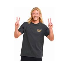 The Mad Hueys Men’s Mud Sweat & Beers Short Sleeve Shirt, Vintage Black, bcf_hi-res