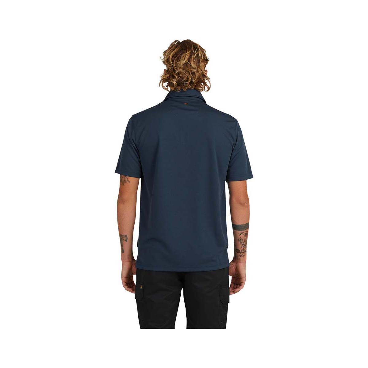 Quiksilver Men&rsquo;s Water Short Sleeve Polo, Midnight Navy, bcf_hi-res