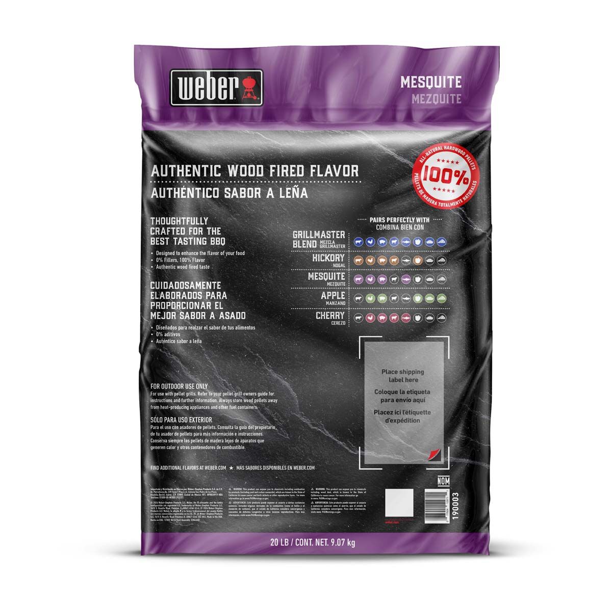 Weber Mesquite Blend Hardwood Smoking Pellets, , bcf_hi-res