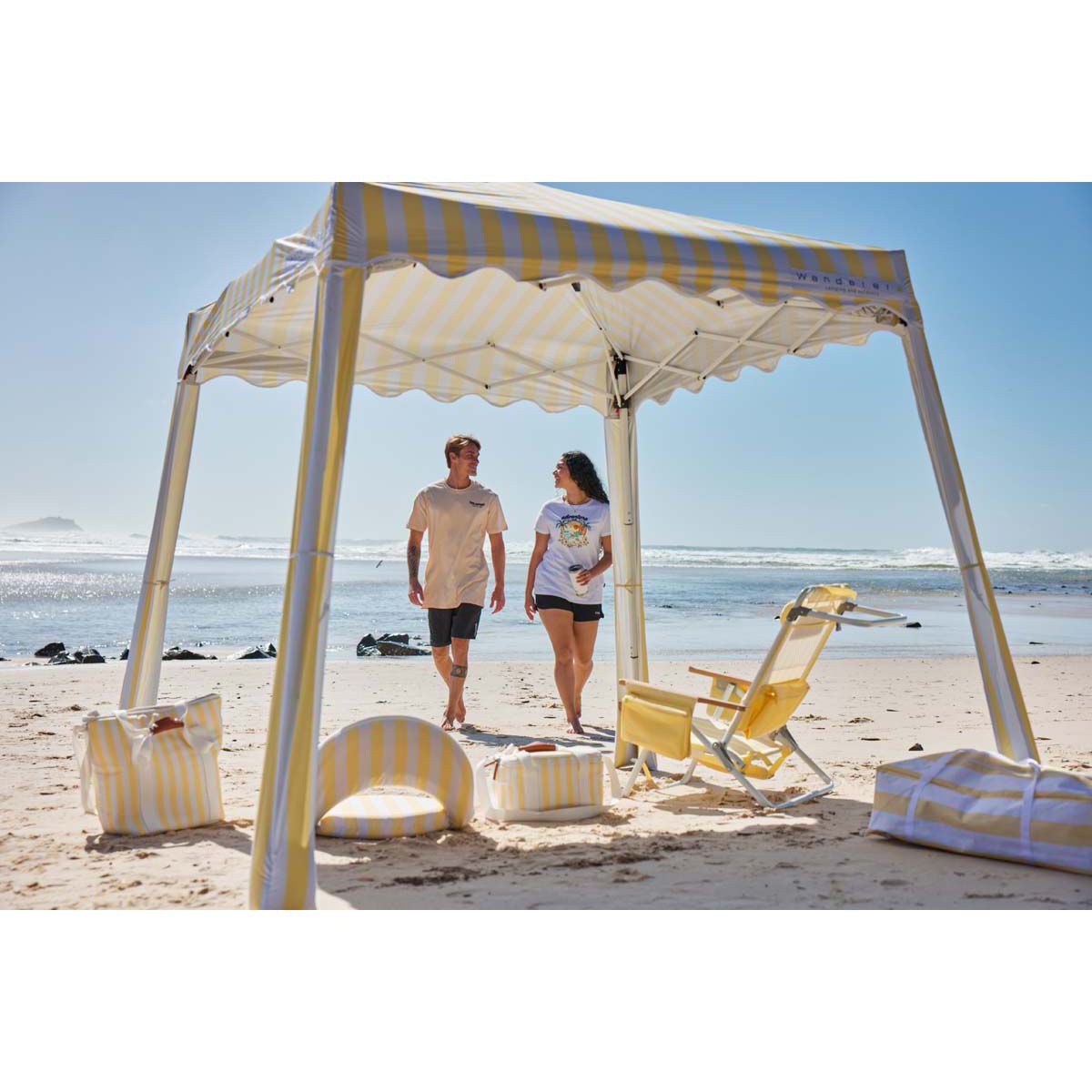 Wanderer Yellow Stripe Cooler Tote Bag, , bcf_hi-res