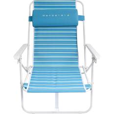 Wanderer Seafoam Stripe Beach Chair 120kg, , bcf_hi-res
