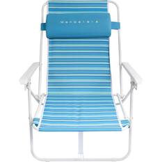 Wanderer Seafoam Stripe Beach Chair 120kg, , bcf_hi-res